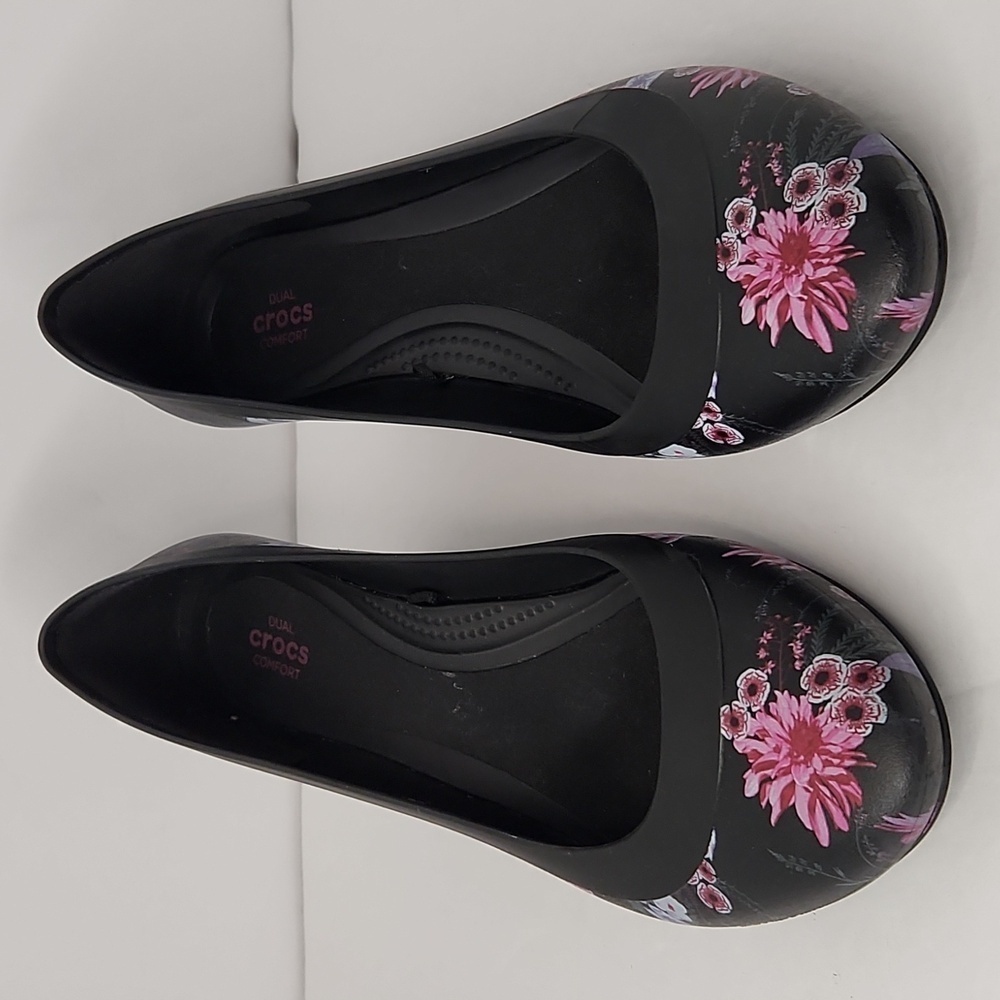 Crocs Lina floral wedge shoes - Picture 2 of 7